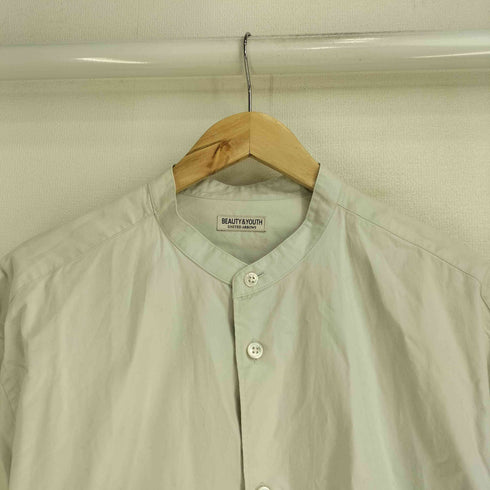 ビューティーアンドユースユナイテッドアローズ BEAUTY & YOUTH UNITED ARROWS  バイオダンプ バンドカラー ワイドフォルム シャツ メンズ JPN:L